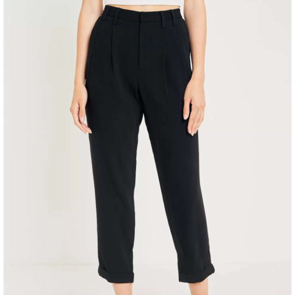 UO Pleated Front Black Trousers, XS